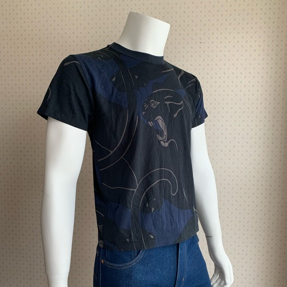 Valentino Panther Print Short Sleeve Tee Shirt PWM2 - Picture 4 of 10